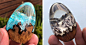 Handmade Wood and Resin “Dragon Eggs” Glimmer and Change Color in the Light : Looking into these “dragon eggs” is like looking into a tiny alien planet.