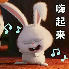 爱宠大机密兔子小白头像无水印（可做表情包）