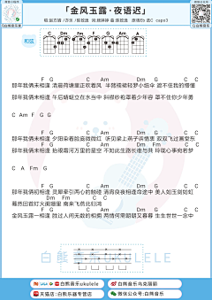 玖夏（喜欢点关注吧）采集到尤克里里曲谱ξ( ✿＞◡❛)