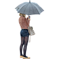 Woman+Texting+Umbrella2.png (1600×1600)