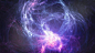This may contain: an abstract purple and blue background with swirls in the shape of a spiral or vortex