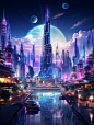 赛博风插画背景 midjourney关键词分享 - 小红书