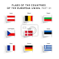 Flags of EU countries_Yestone邑石网_高品质的版权图片及商业正版图片素材提供商国旗国家