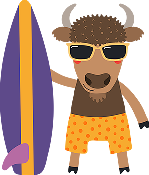 牛伯伯夏天可爱小动物png免抠图