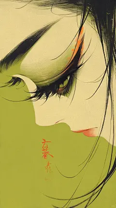 苹果绿与淡墨 || 色