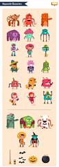 :::Hopscotch app characters::: | Ilias Sounas