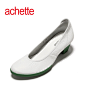 [断码]achette雅氏女鞋 2014新款8FG1 真皮中跟浅口粗跟单鞋  http://t.cn/RP54hun