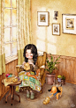 【插画欣赏】韩国插画家AEPPOL_唯美图吧_百度贴吧
