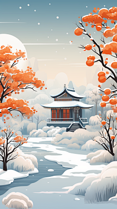 静静998采集到冬至大雪海报