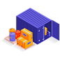 Logistics Warehouse Illustration