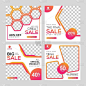 Set of Social media post template banners