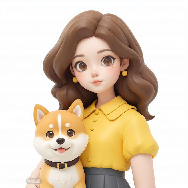 AI-小狗+女孩4