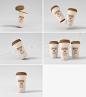#咖啡杯样机#
外卖咖啡杯纸杯餐饮VI设计效果图展示智能贴图psd设计样机