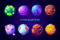 Freepik | Fantastic space planets for ui galaxy game vector for free