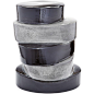 Stacked Ovals Side Table in Black & Grey design by Lazy Susan