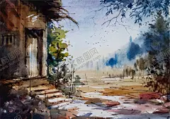 小路 【酷图网】油画,广告素材,数码印花,壁纸,女装素材