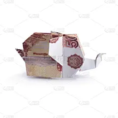 纸钞上的折纸大象