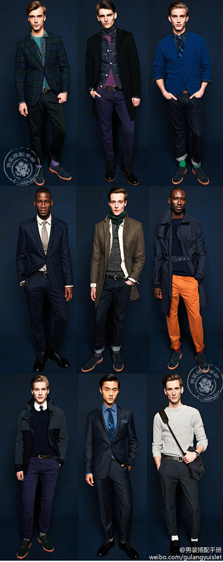 男装搭配手册：J.Crew 2012 秋...