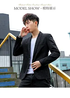 男士商务休闲西服修身韩版帅气秋季小西装男外套青年单件上衣潮流-tmall.com天猫