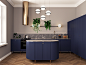 Navy blue kitchen