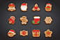 Check out Flat Christmas Cookie Icons Set by FoxladyDesign on Cre