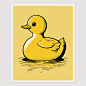 AI绘画_Prompts_UandrewX_yellow_rubber_duck_in_a_simple_screen_print_graphic_st_a42ebd85-6bc4-4325-9361-84637b8fd048_xpanx.com