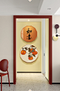 餐厅装饰画轻奢温馨挂画简约橙色客厅高档壁画新中式寓意柿柿如意-tmall.com天猫