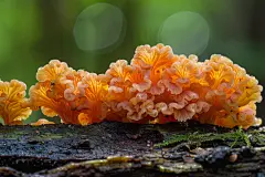 树干蘑菇野生食材高清图片