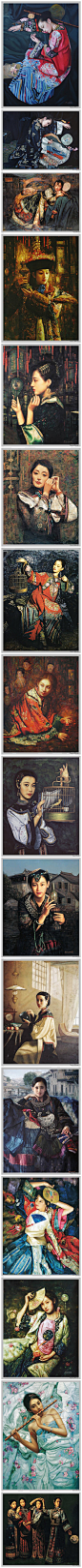 恋图症候群：油画中的东方少女。（pic：邸立丰）长图慎点。