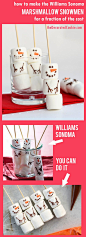 make your own Williams Sonoma marshmallow snowmen for a fraction of the cost
