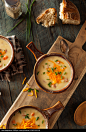 Homemade Beer Cheese Soup - stock photo