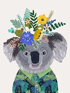 【纽约著名画家Mia Charro可爱的动物绘画作品欣赏】
纽约著名画家Mia Charro是一位以花草树木的自然美和动物为主题作画，色彩极其丰富的童话故事画家哦！