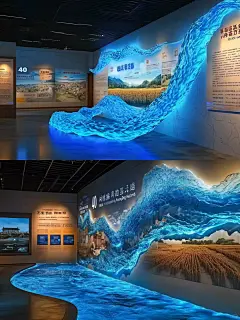 蓝色调 智能展厅 - 小红书