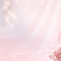 浅粉色花朵主图背景