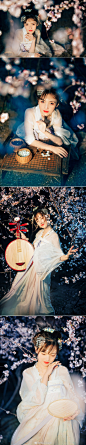 #汉服美女# 

夜召山翁酌，花间聊抚琴。
酒香来竹外，古意入云深。
出镜：@美少女饲养员阿 
摄后妆造：@栖迟此生啊  
服装：@都城南庄传统服饰 ​​​​