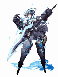 #死亡爱丽丝# #SINoALICE# #动图更新# 爱丽丝半梦魇/圣骑士&amp;人鱼姬/圣骑士的动图立绘&amp;透明立绘&amp;透明头像 ​​​​