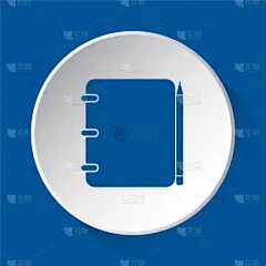 铅笔,白色,笔记本,蓝色,计算机图标,按键区,螺线,简单,床单,联系
