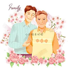 全家福父亲节母亲节夫妻亲子家庭插图插画海报PSD设计素材psd287-淘宝网