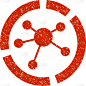 图表,图标,流程图,红色,一致,枝,矢量,联系,沟通