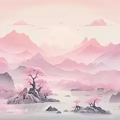 岁月斑驳 时光静好｜水墨古风插画背景图
美是意境 源于心境
#高清壁纸 #治愈系 #禅意山水 #禅意 #粉色系#治愈系风景 #插画 #治愈系插画 #山水  #手机壁纸#禅意壁纸 #意境 #唯美古风 #超现实主义  #数字艺术 #中式意境 #奇域AI #美图分享#底图