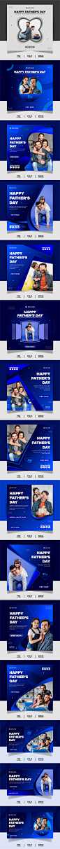 Happy Father's day social media post banner