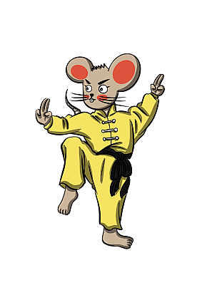 功夫鼠图片设计素材