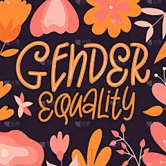 鼓舞人心的女孩力量。手绘字体海报。女权主义女性励志口号。矢量图