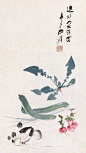 【 张大千 笔下的蔬果 】更多精彩内容敬请关注：@书画界 #书画界##书画界#
