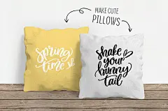 春季祝福语手写标题素材 Quotes SVG bundle Easter &amp; Spring #1358554-设计元素-美工云(meigongyun.com)