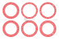 中国红圆框架集矢量设计。