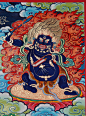 西藏纯正手绘唐卡 文殊菩萨唐卡|五部文殊金唐卡 活佛开光加持-淘宝网