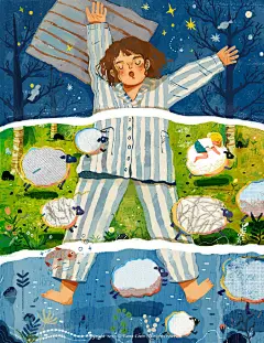 获得2019日本插画大奖的铜奖画作。像色彩缤纷的梦，风格独特有创意 

作者： @Fann帆_ ​​​​