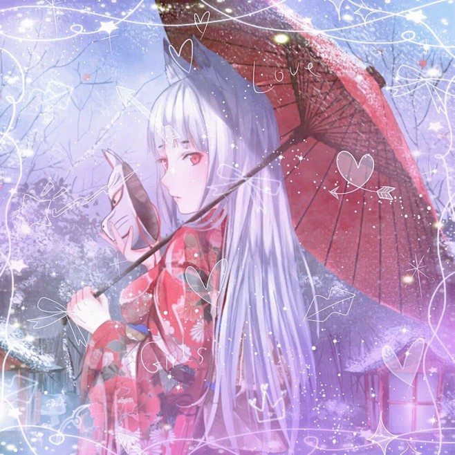 唯美少女二次元头像