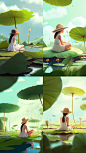 Camua_Summer_lotus_lotus_leaves_little_girl_sitting_on_lotus__5fbbdc11-a275-4885-b082-729f7ff1954f.png (1632×2912)